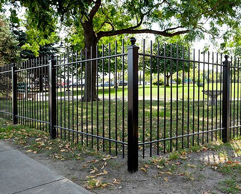 Photo of an aluminum Northern Texas residential fence