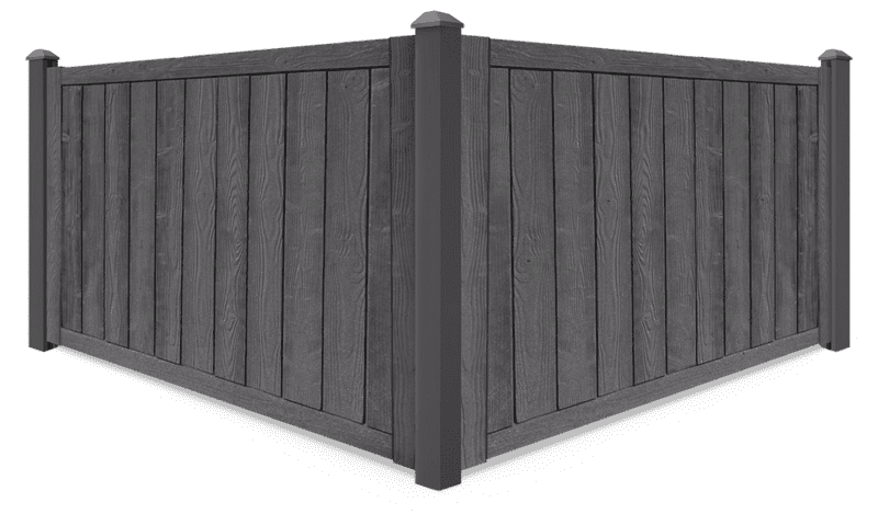 Dark Gray Oak Simtek composite fence contractor in Dallas-Fort Worth Metroplex