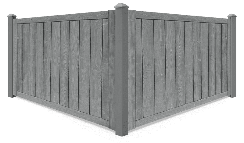 Nantucket Gray Simtek composite fence contractor in Dallas-Fort Worth Metroplex