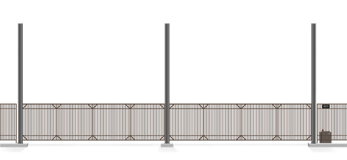 Automated Metal Vertical gate  Lift in closed position