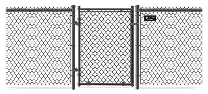 Chain Link gate in closed position