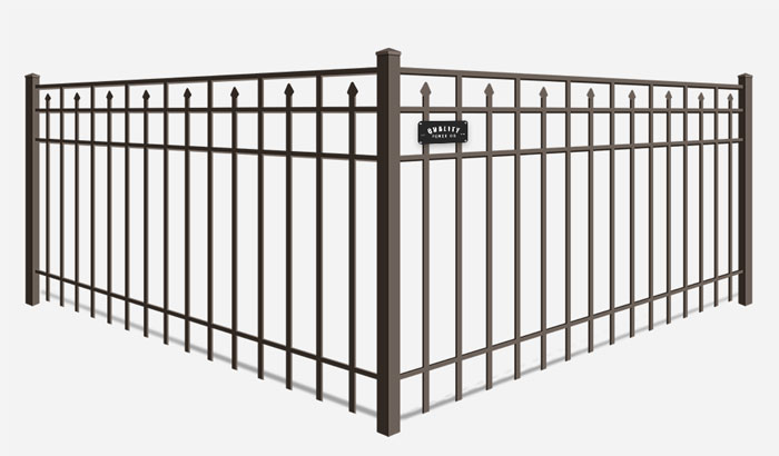 Decorative aluminum fence alternating pickets Dallas-Fort Worth Metroplex