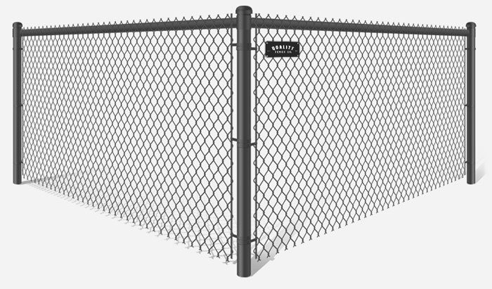 Black PVC-Coated chain link fence company in Dallas-Fort Worth Metroplex