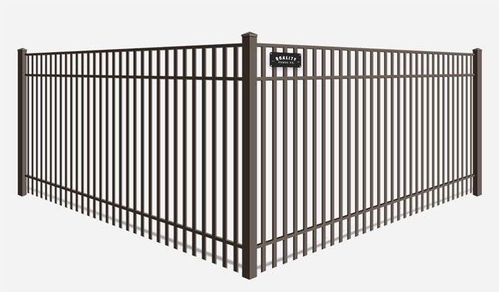 Double picket metal fence for security in Dallas-Fort Worth Metroplex