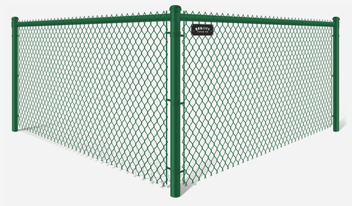 Green PVC-Coated chain link fence contractor in Dallas-Fort Worth Metroplex