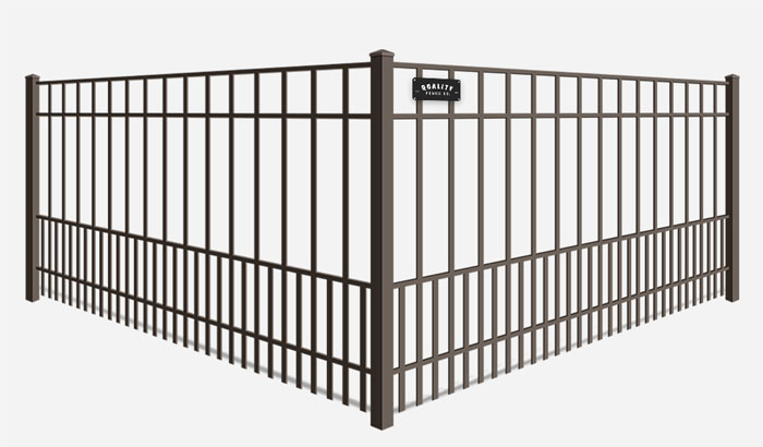 Aluminum fence with puppy pickets in Dallas-Fort Worth Metroplex