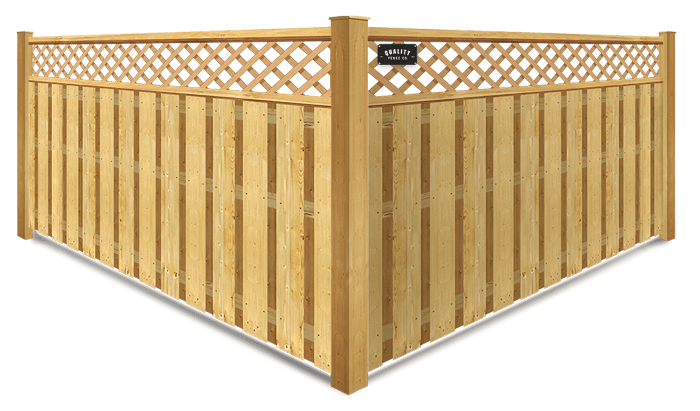 Lattice Top wood fence company in Dallas-Fort Worth Metroplex
