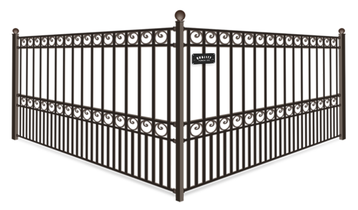 Ornate With Rings wrought iron fence company in Dallas-Fort Worth Metroplex