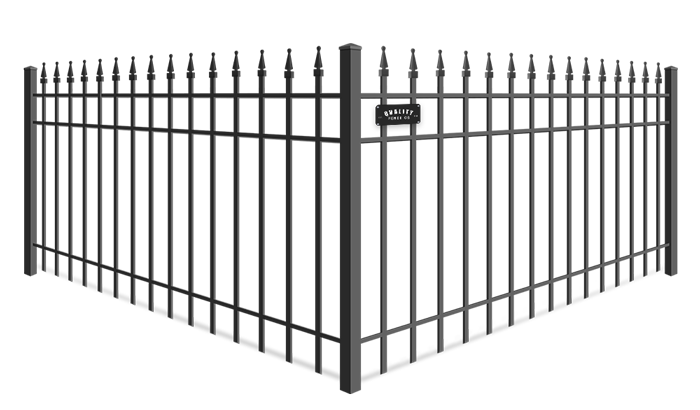 Quad Flare wrought iron fence company in Dallas-Fort Worth Metroplex